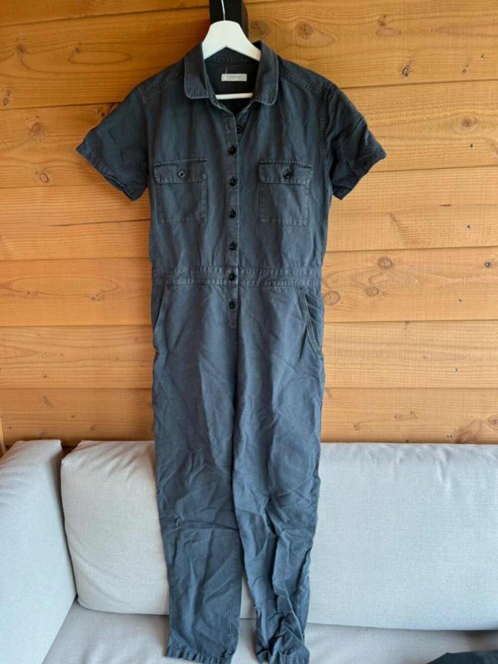 Women's Gray Military Jumpsuit Size S